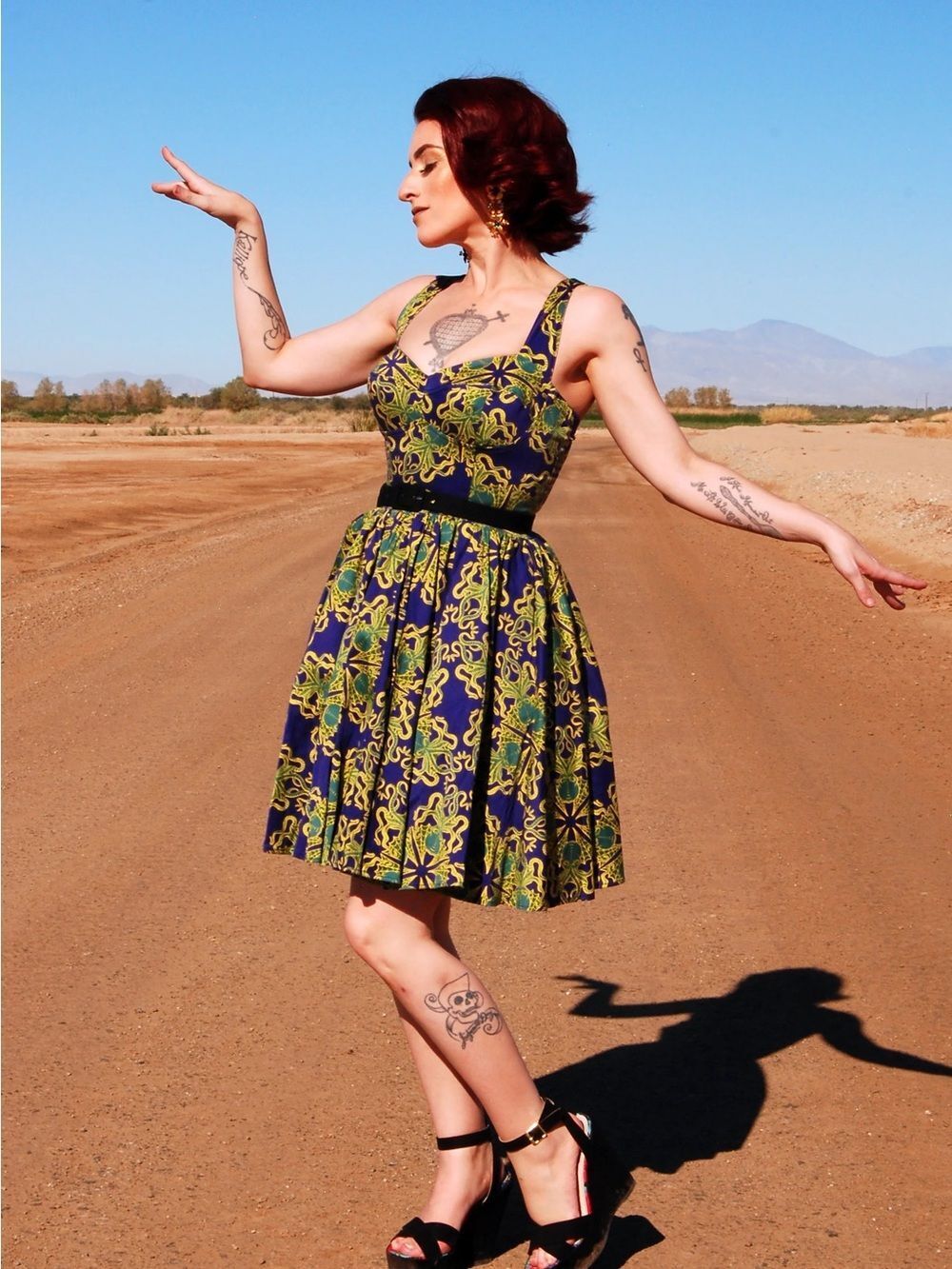 Laura byrnes Hope Johnstun Vera Vintage Swing Dress Sz large